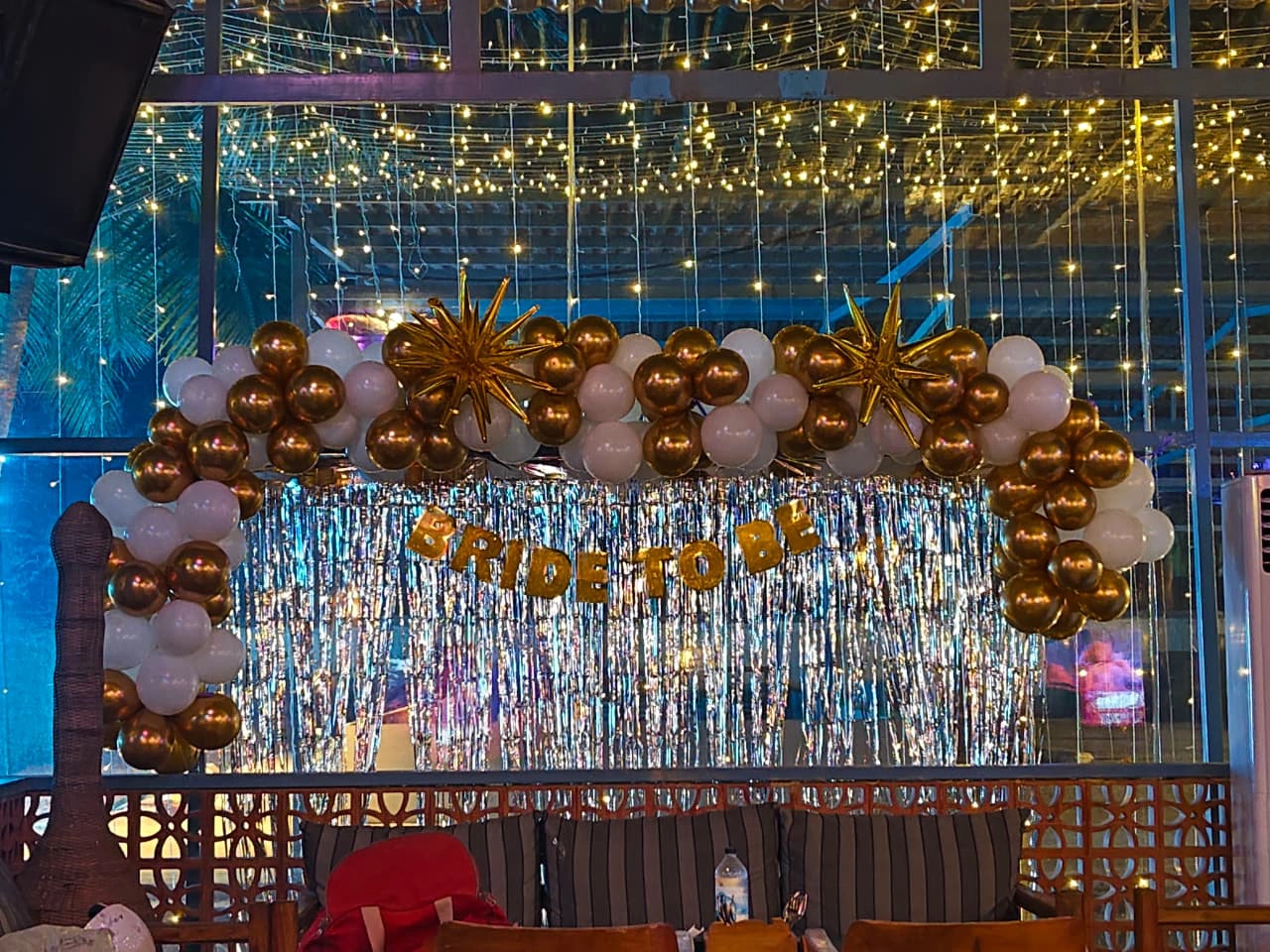 Beachfront elegant event decor setup at SAO by the Sea